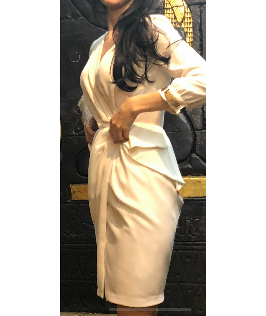 ELISABETTA FRANCHI Белое коктейльное платье, фото 5