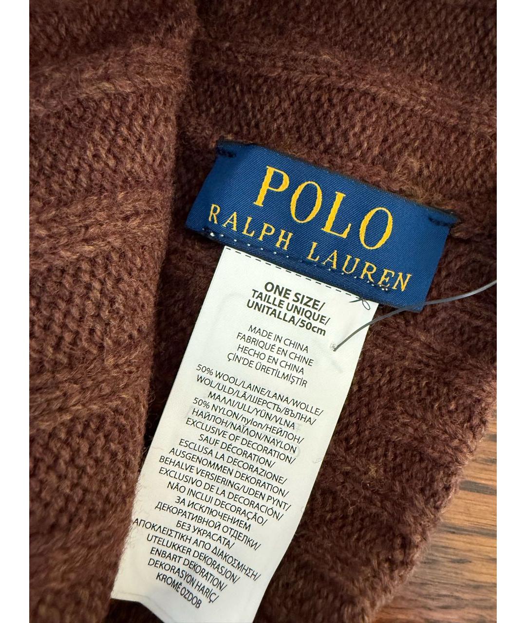 POLO RALPH LAUREN Коричневая шапка, фото 3