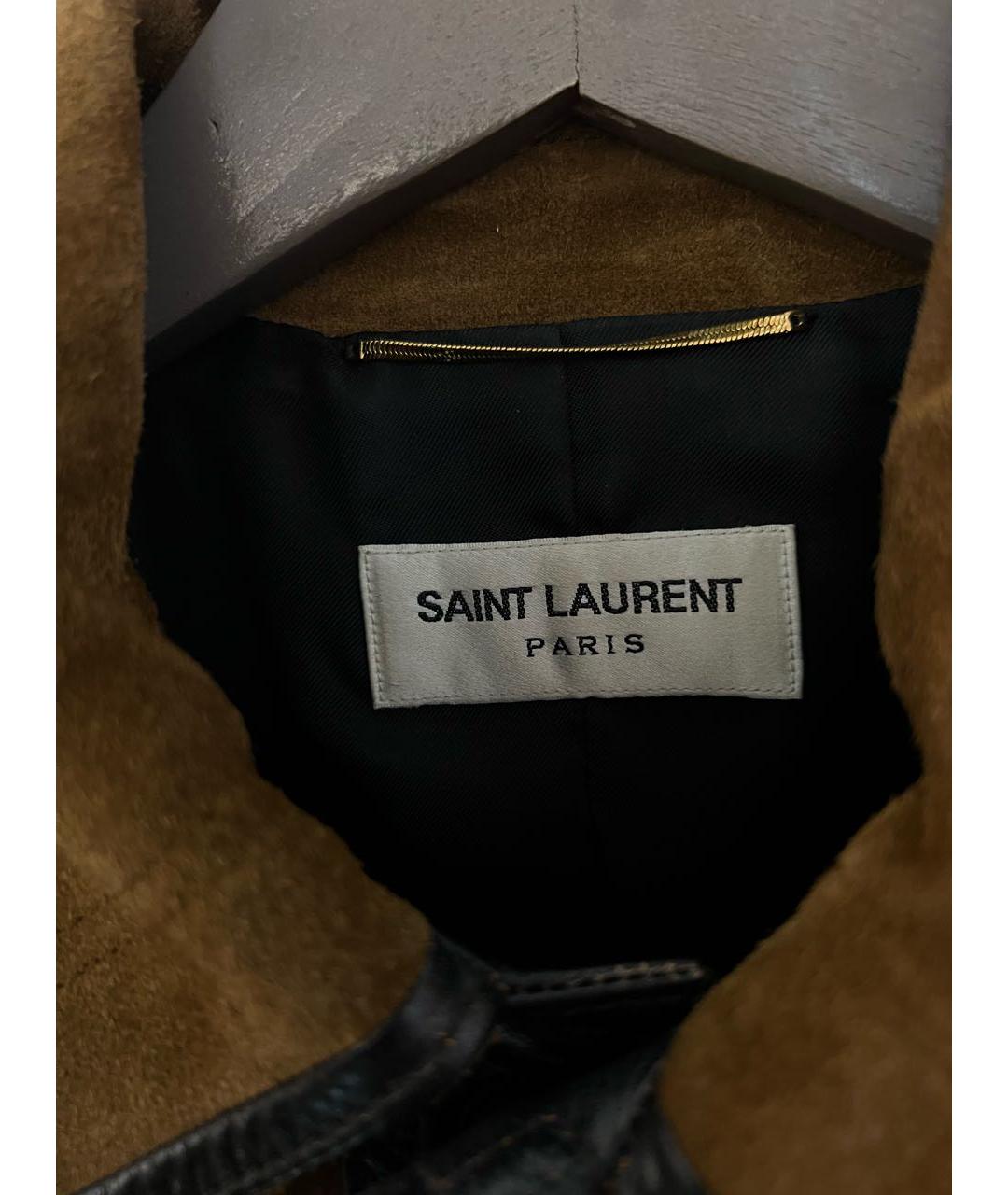 SAINT LAURENT Коричневое замшевое повседневное платье, фото 3