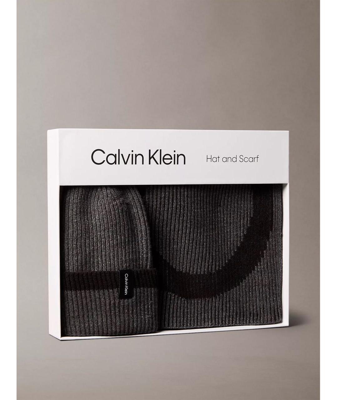 CALVIN KLEIN Серая синтетическая шапка, фото 2