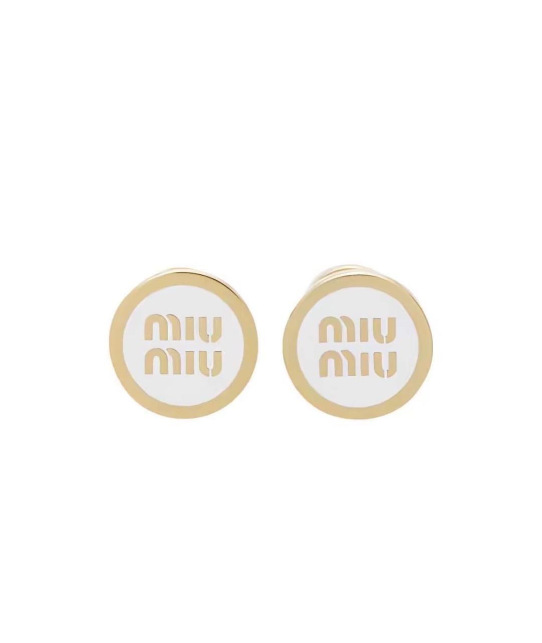 MIU MIU Белые серьги, фото 1