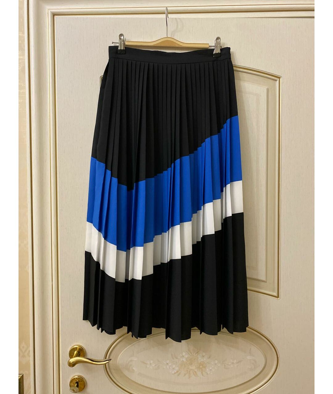 SPORTMAX Черная шелковая юбка миди, фото 4