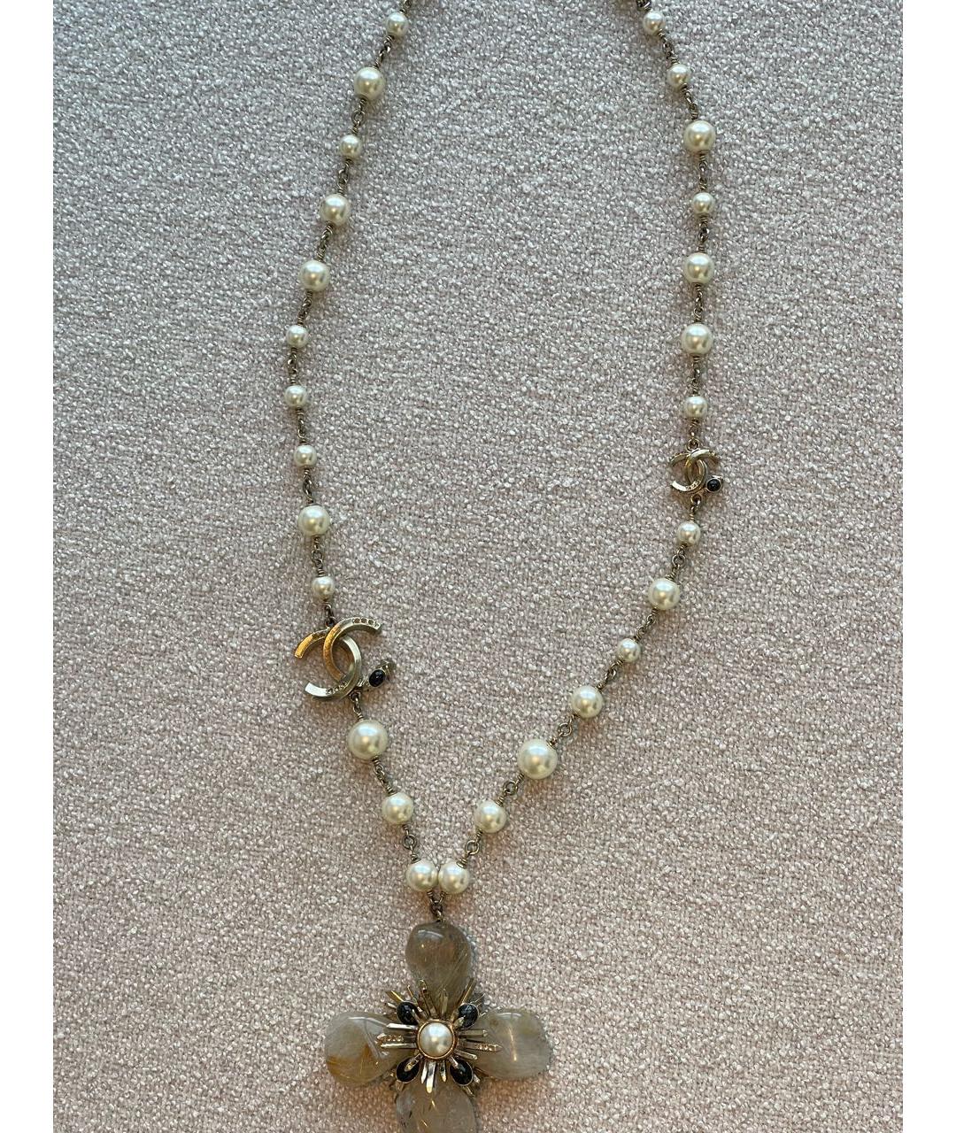 CHANEL Серебряное металлическое колье, фото 2