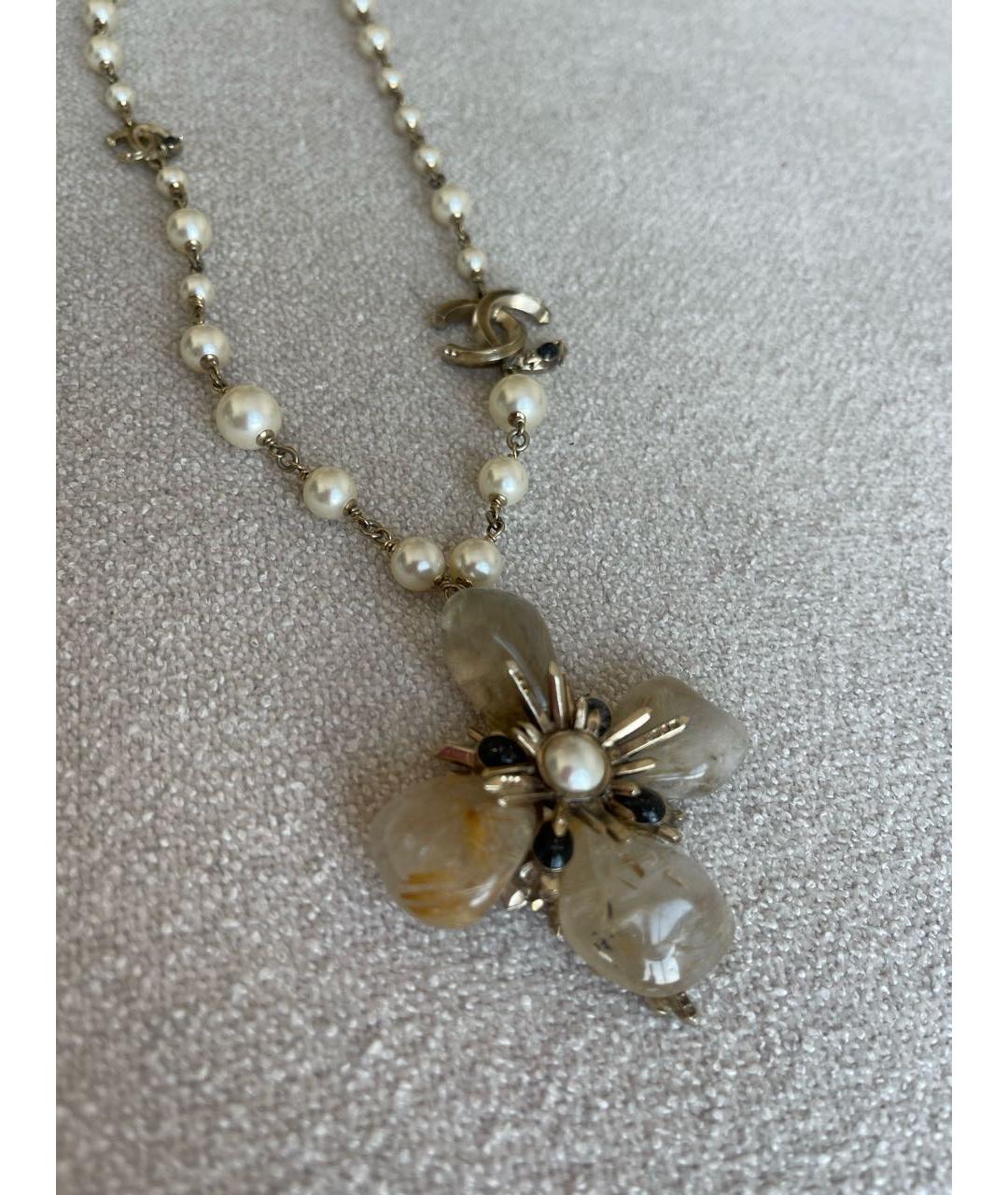 CHANEL Серебряное металлическое колье, фото 9