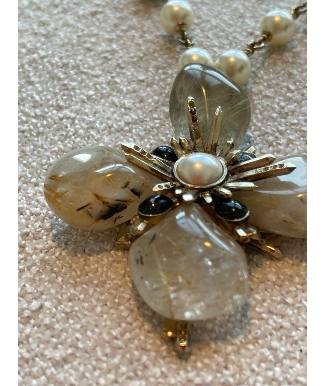 CHANEL Серебряное металлическое колье, фото 3