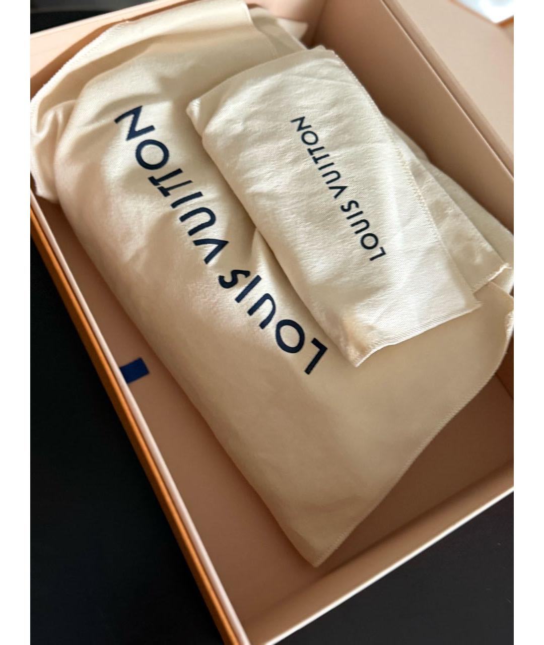 LOUIS VUITTON Черная кожаная барсетка, фото 8