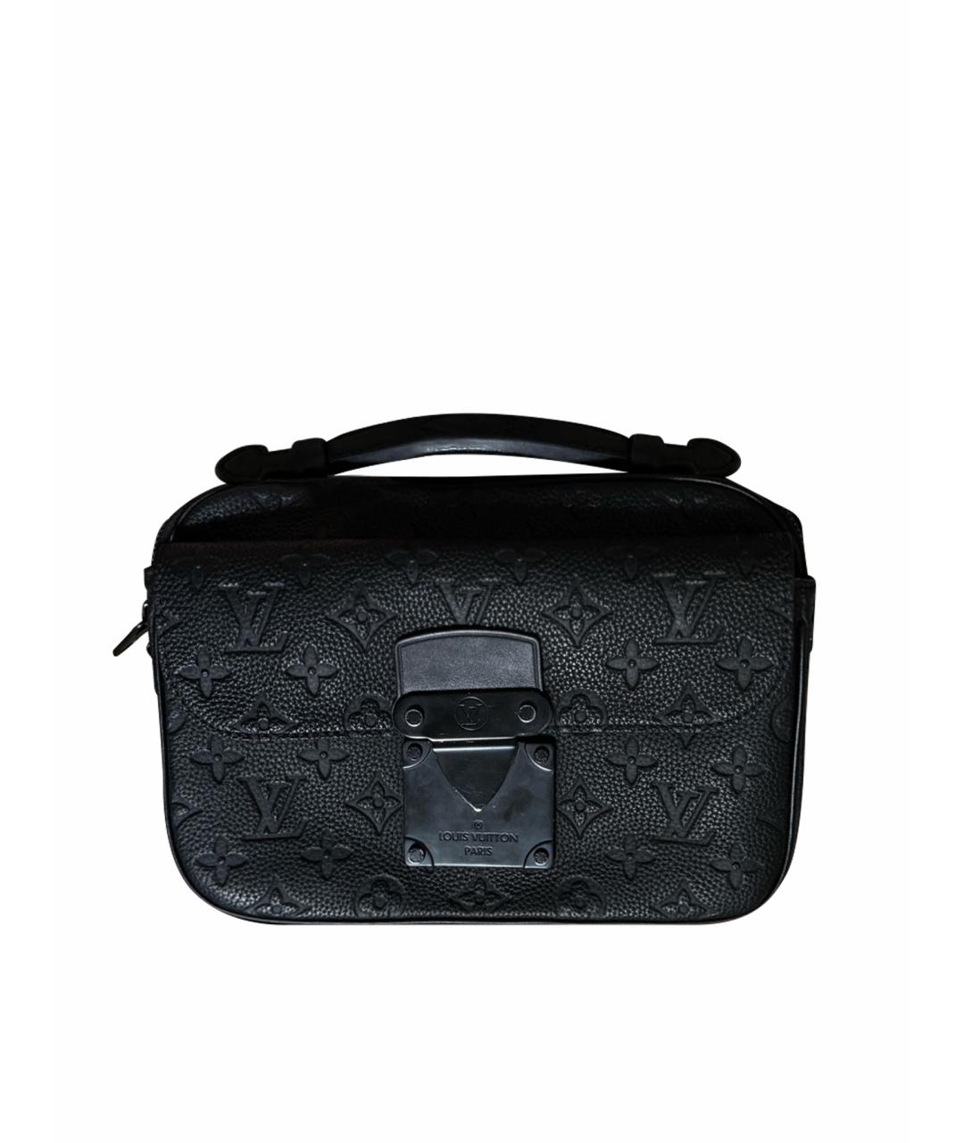 LOUIS VUITTON Черная кожаная барсетка, фото 1