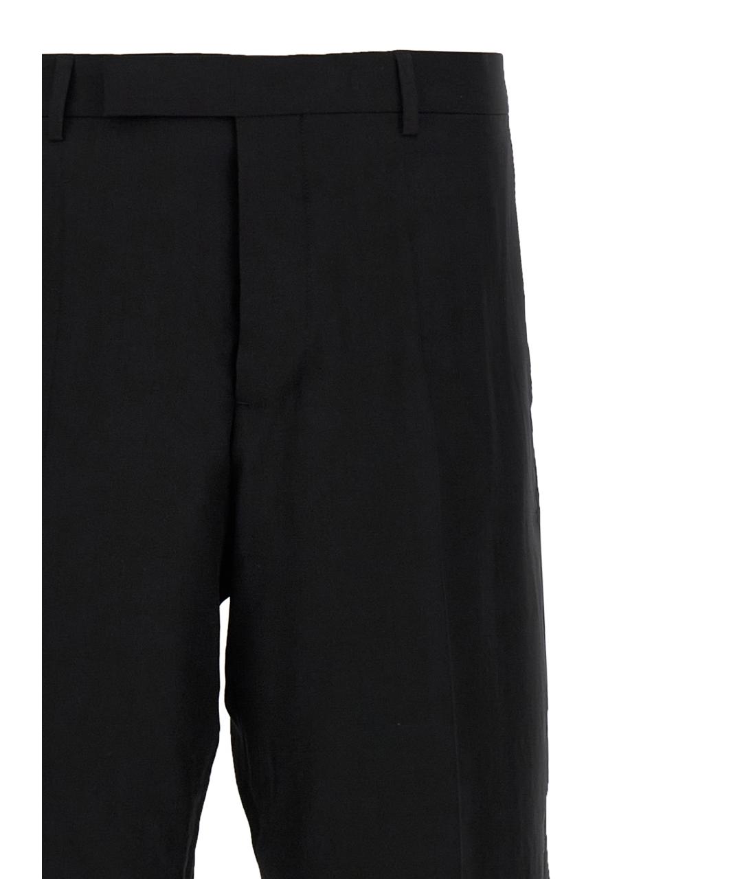 RICK OWENS Черные шерстяные повседневные брюки, фото 3