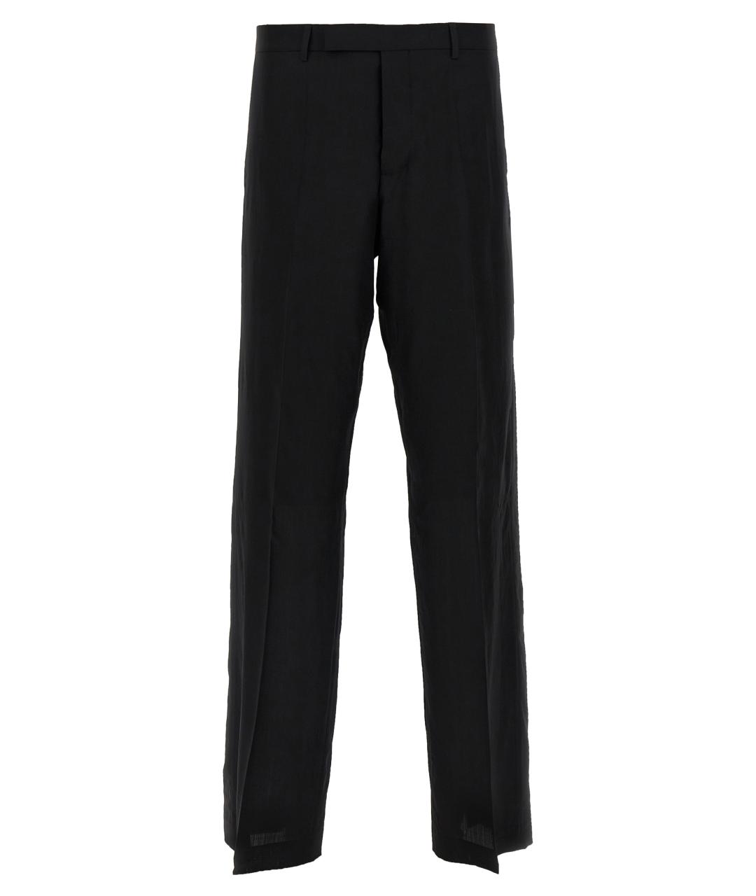 RICK OWENS Черные шерстяные повседневные брюки, фото 1