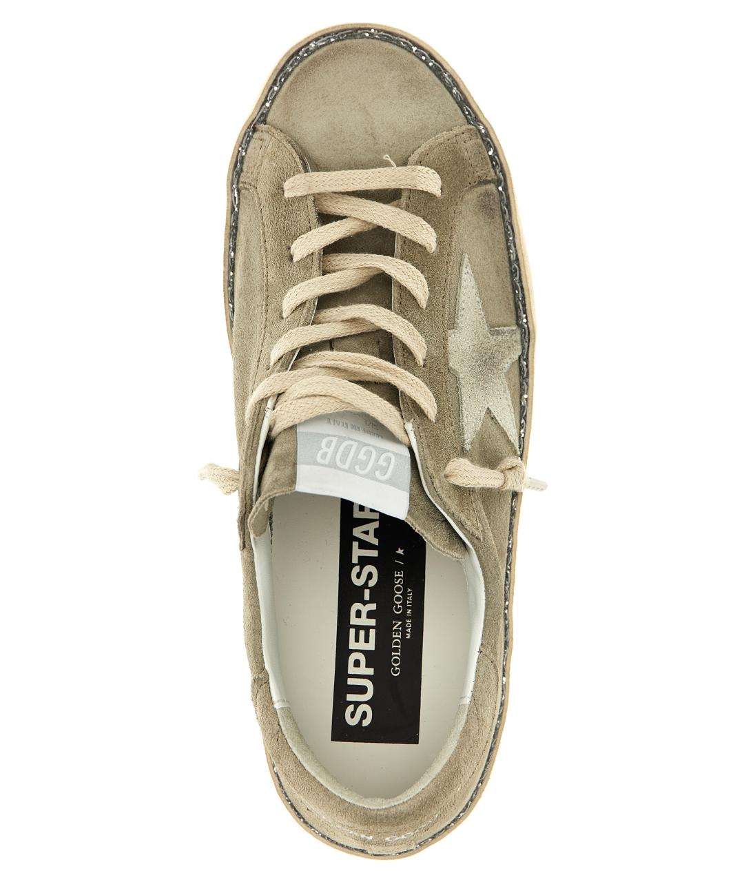 GOLDEN GOOSE DELUXE BRAND Бежевые замшевые кеды, фото 4