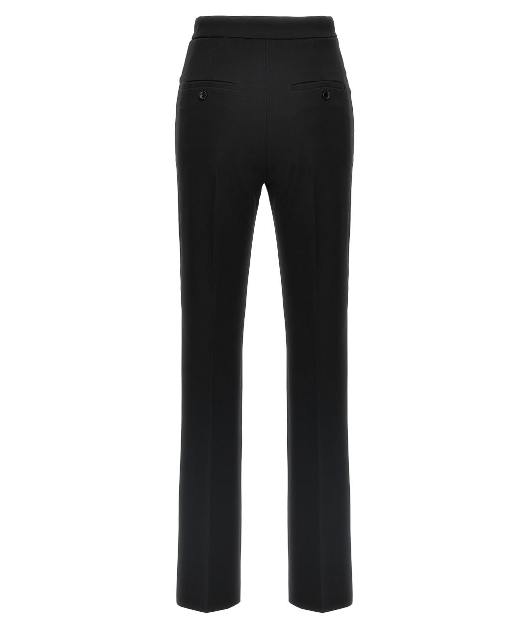 MAX MARA Черные вискозные прямые брюки, фото 2