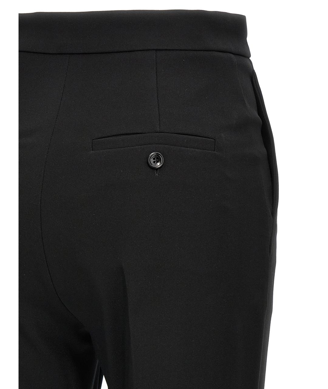 MAX MARA Черные вискозные прямые брюки, фото 4