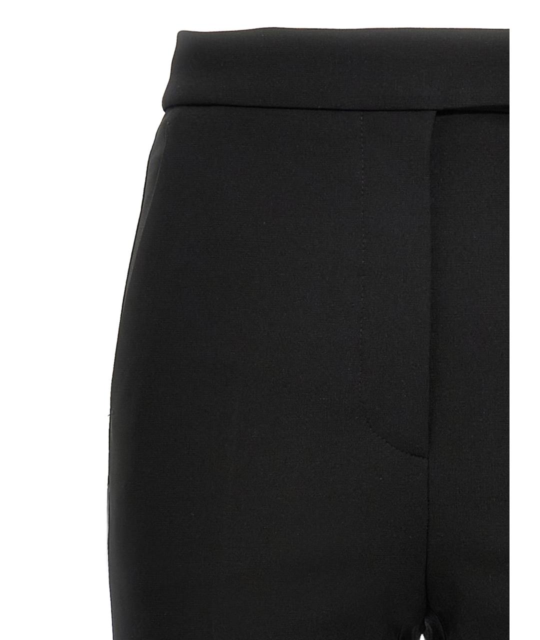 MAX MARA Черные вискозные прямые брюки, фото 3