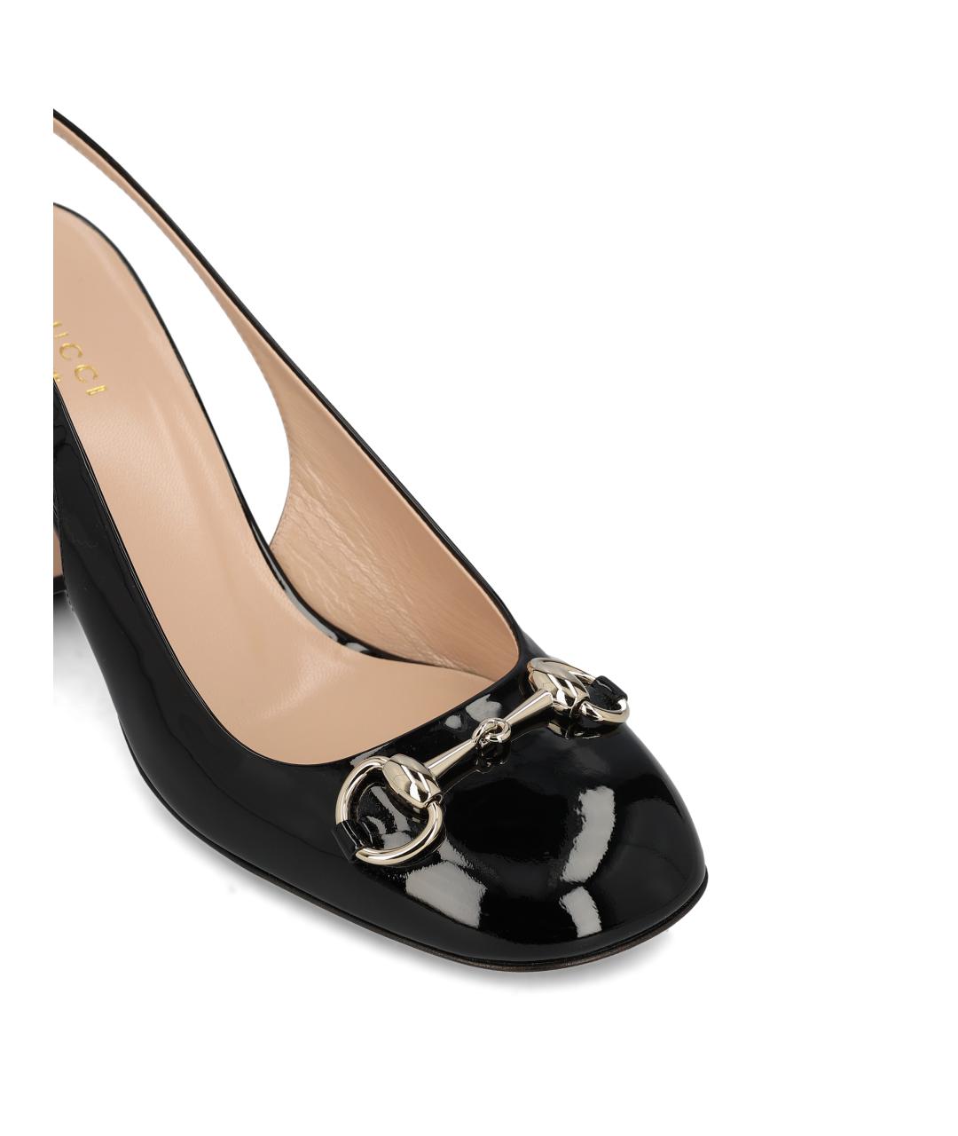 GUCCI Черные кожаные туфли, фото 2