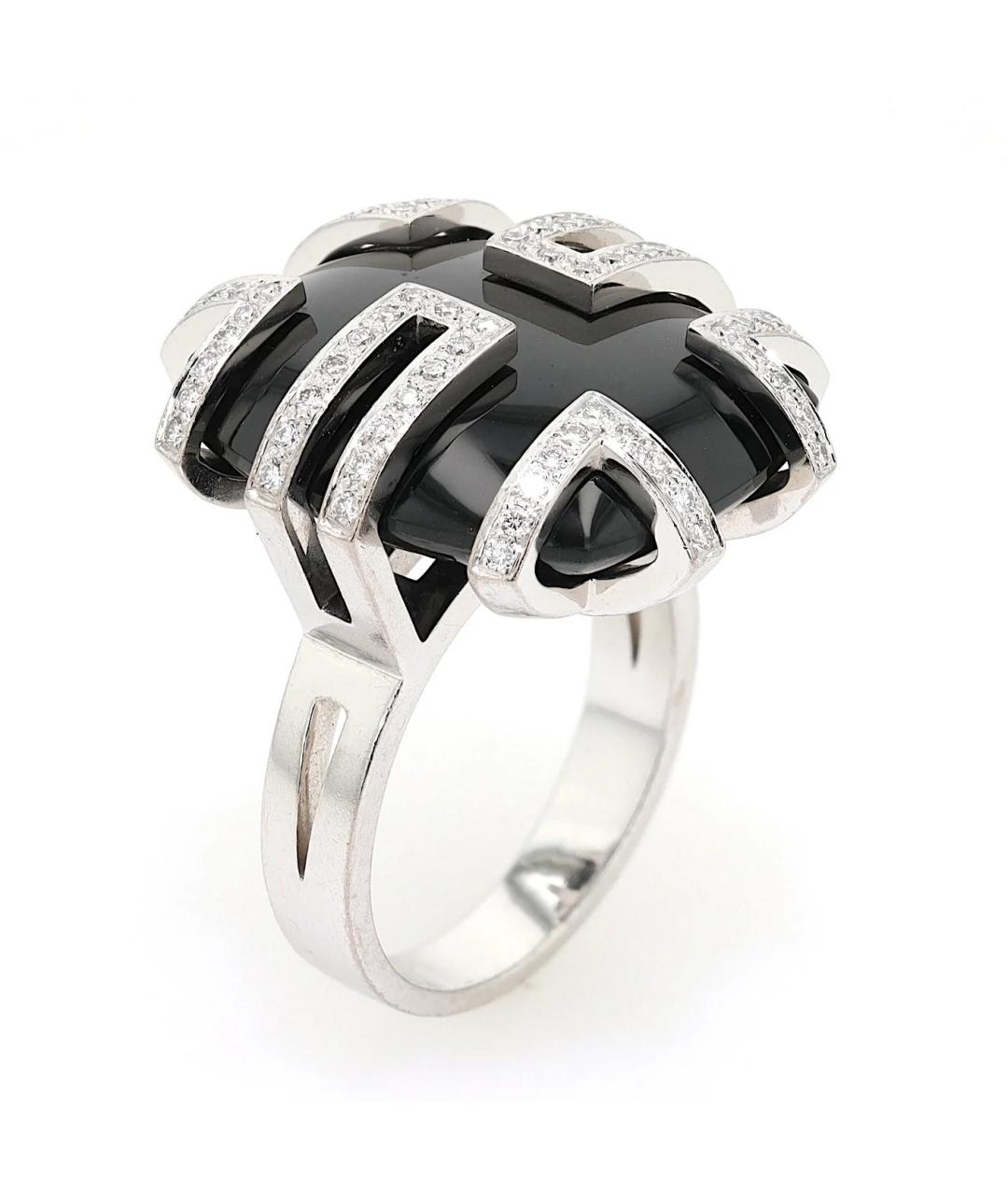 CARTIER Черное кольцо из белого золота, фото 1