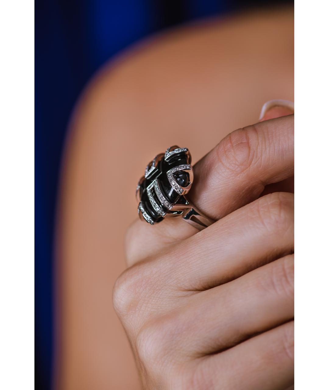 CARTIER Черное кольцо из белого золота, фото 2