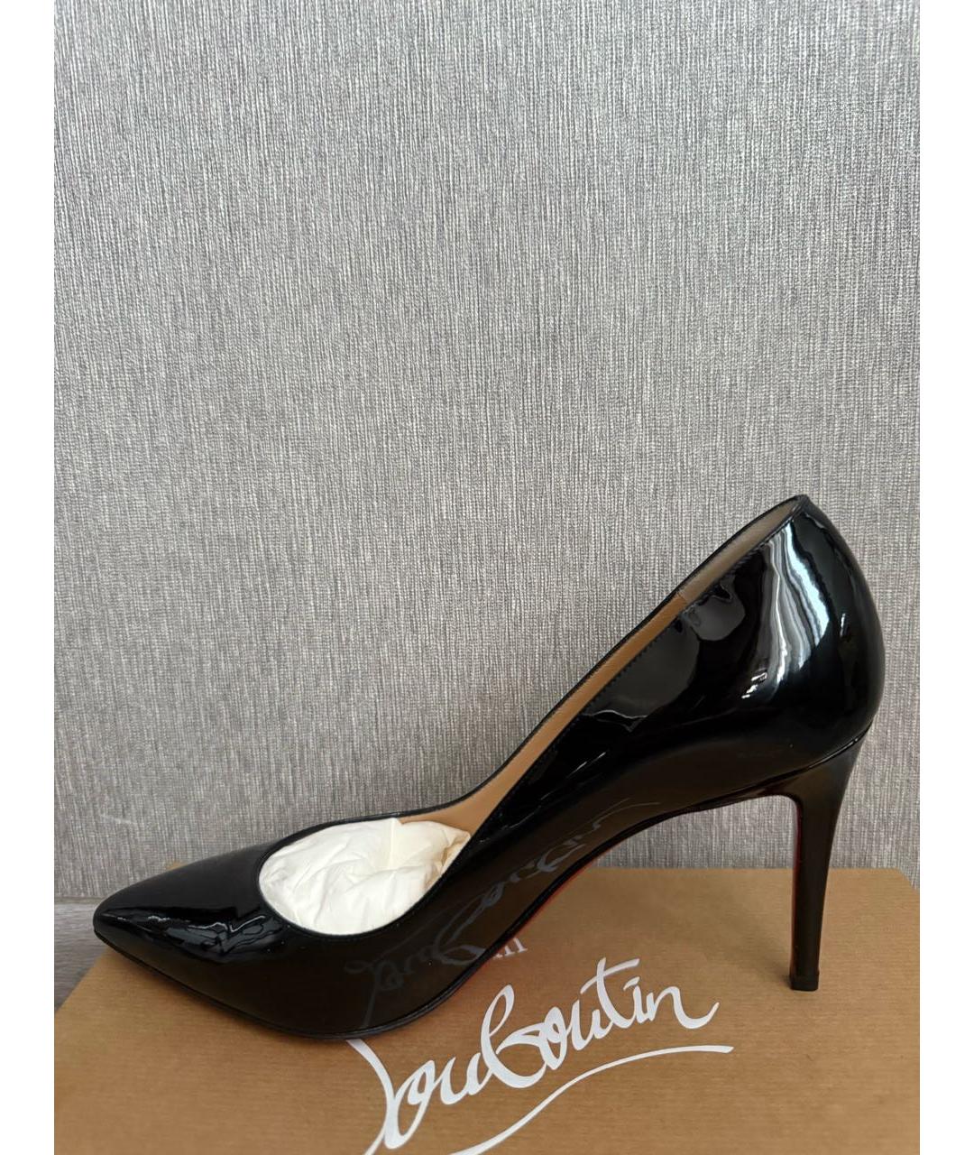 CHRISTIAN LOUBOUTIN Черные туфли из лакированной кожи, фото 6