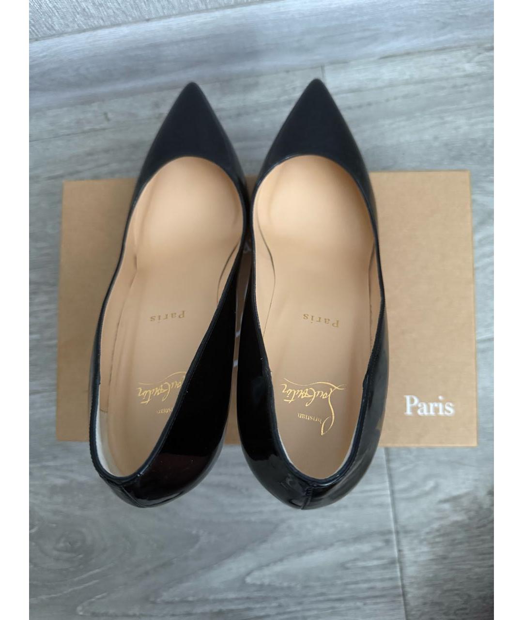 CHRISTIAN LOUBOUTIN Черные туфли из лакированной кожи, фото 3