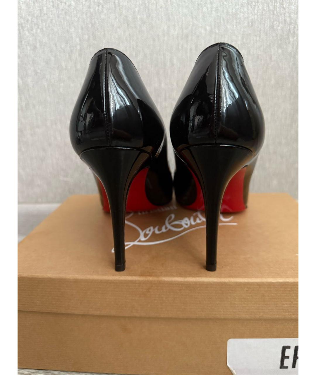 CHRISTIAN LOUBOUTIN Черные туфли из лакированной кожи, фото 4