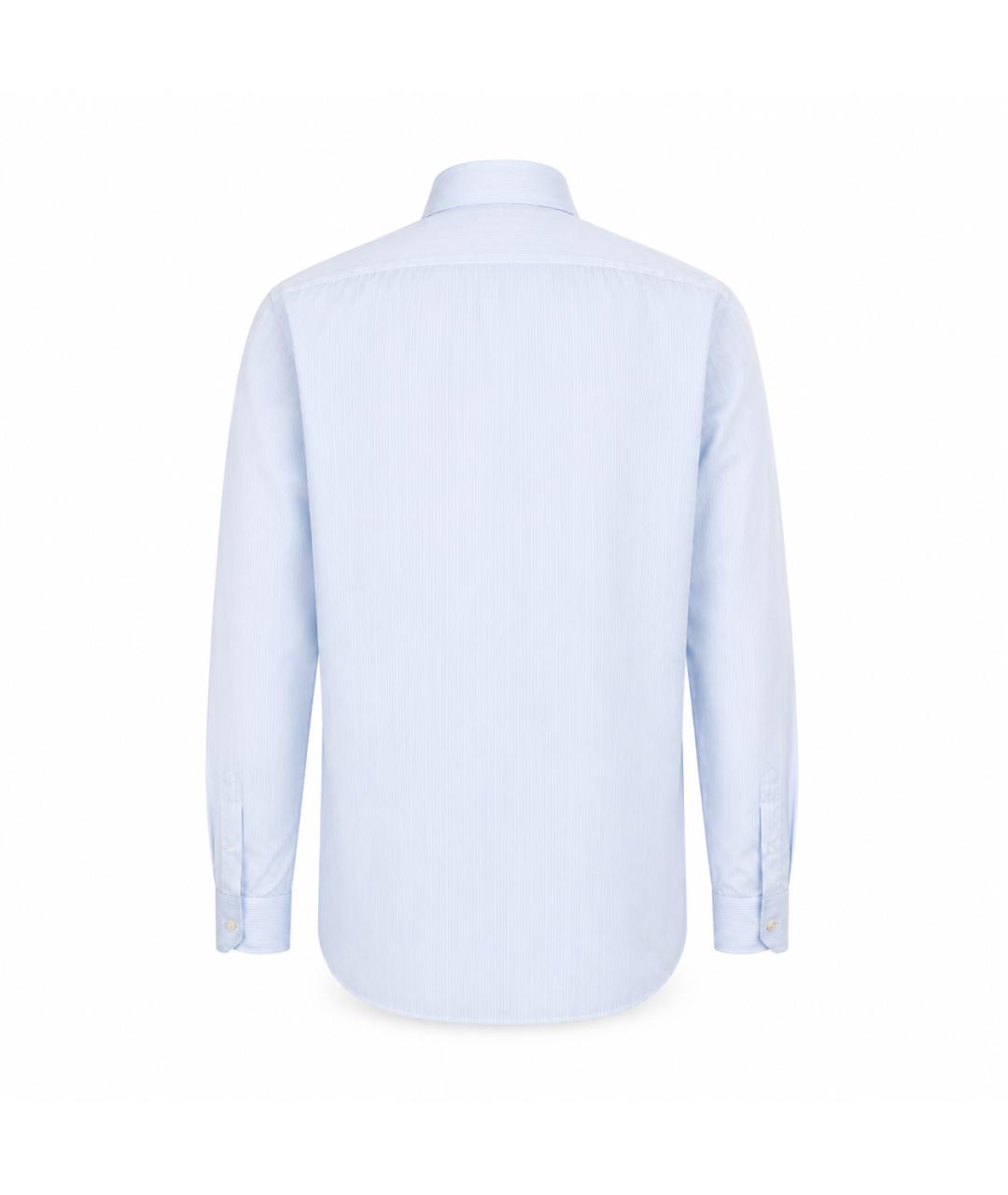 KITON Голубая хлопковая классическая рубашка, фото 3