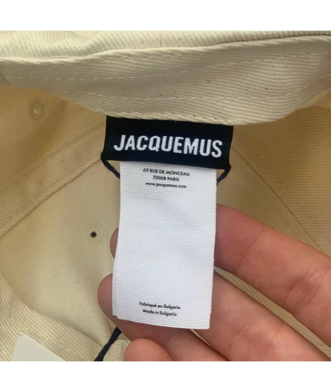 JACQUEMUS Бежевая хлопковая кепка, фото 7