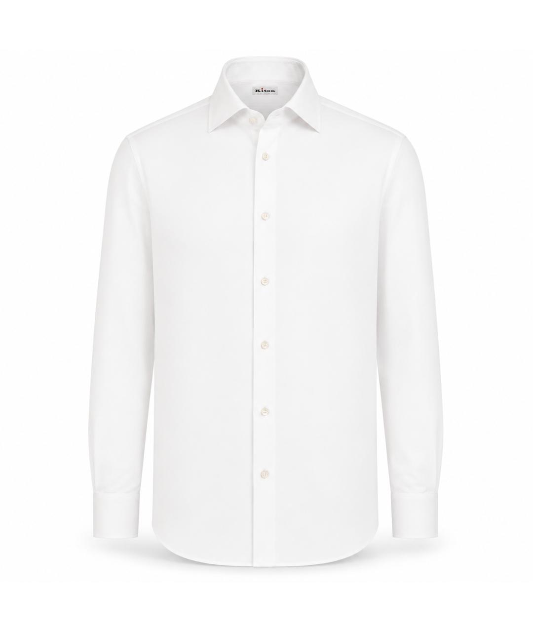 KITON Белая хлопковая классическая рубашка, фото 1