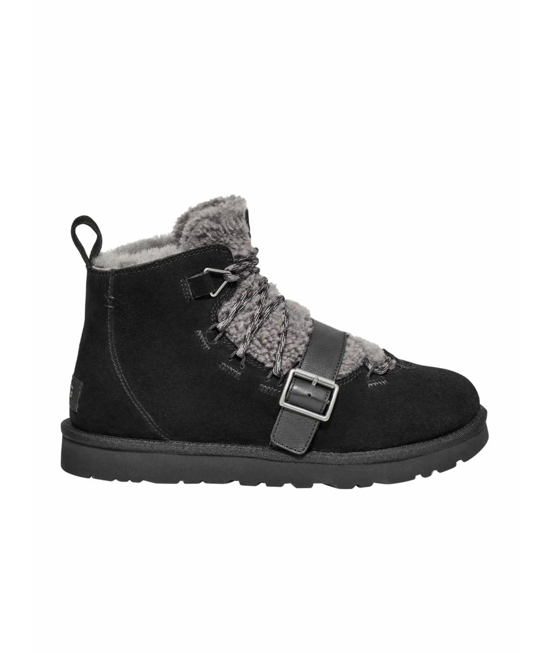 UGG AUSTRALIA Черные замшевые полусапоги, фото 1