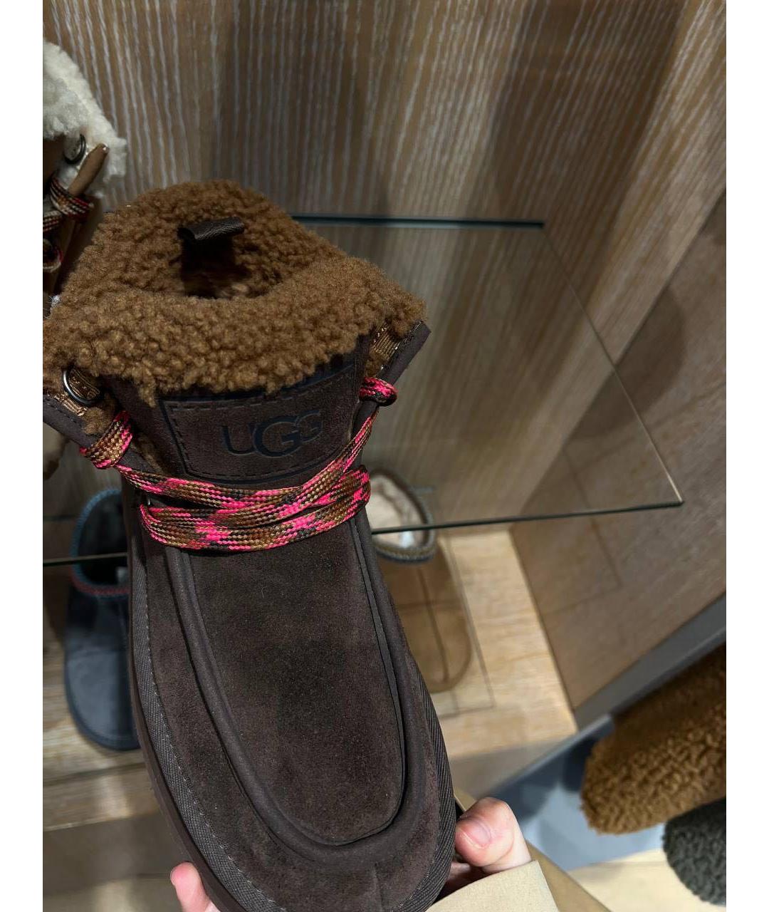 UGG AUSTRALIA Коричневые замшевые полусапоги, фото 2