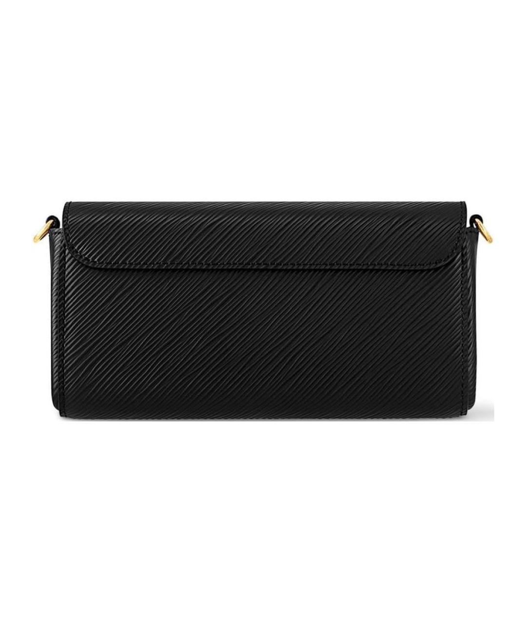 LOUIS VUITTON Черная кожаная сумка через плечо, фото 3