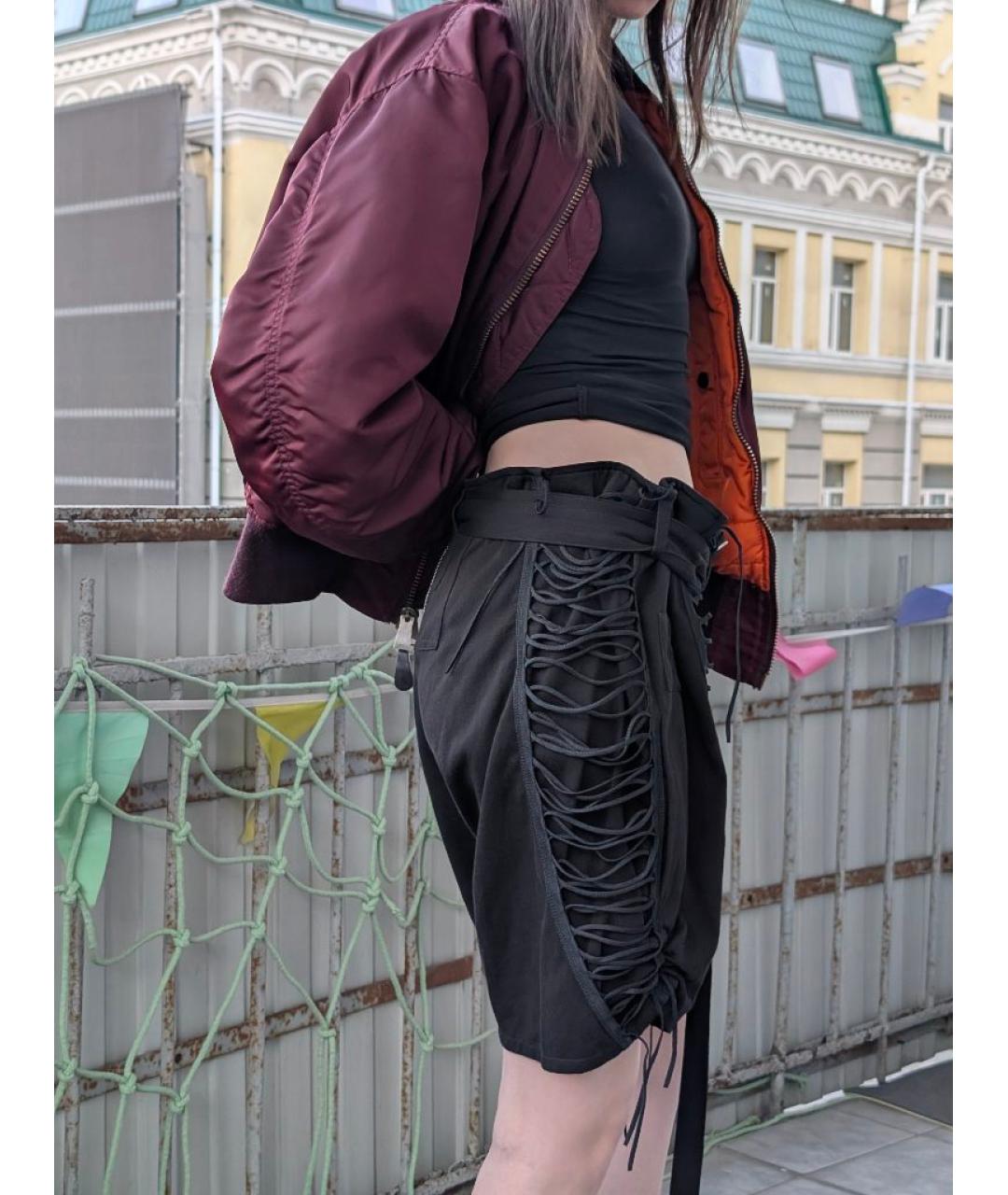 SAINT LAURENT Черные хлопковые шорты, фото 8