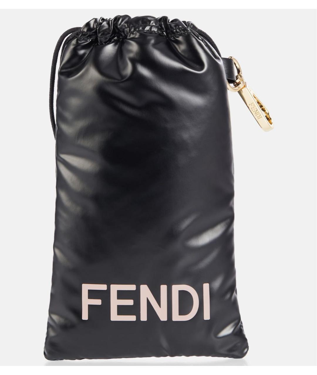 FENDI Черные металлические солнцезащитные очки, фото 3