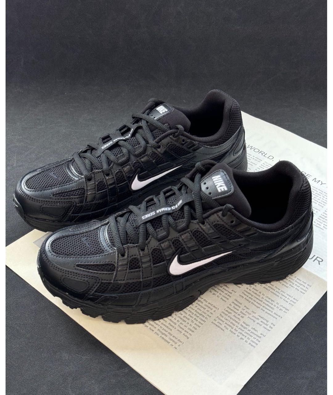 NIKE Черные текстильные низкие кроссовки / кеды, фото 8
