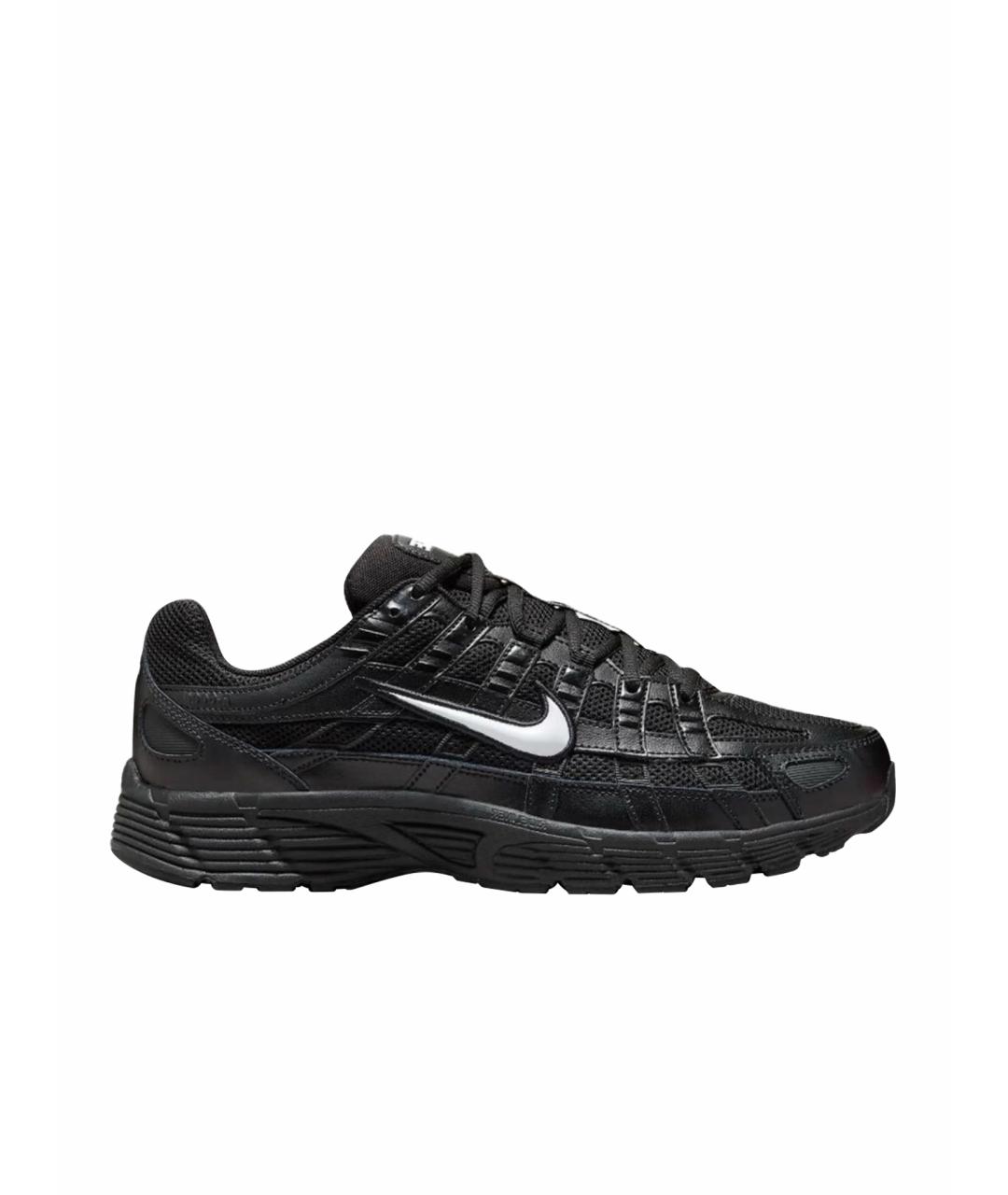 NIKE Черные текстильные низкие кроссовки / кеды, фото 1