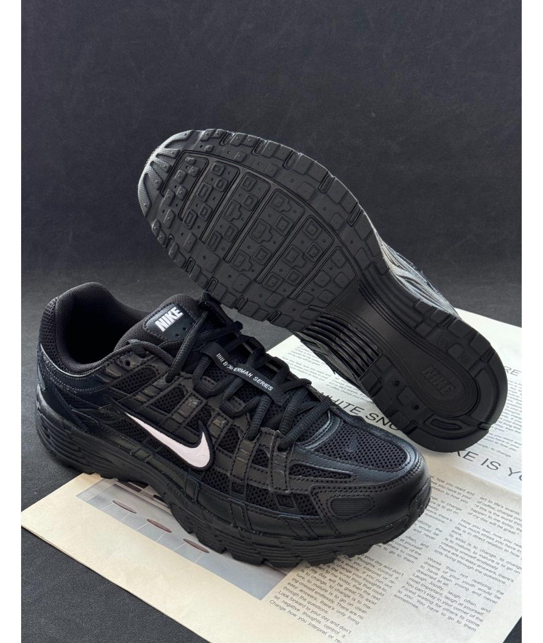 NIKE Черные текстильные низкие кроссовки / кеды, фото 6