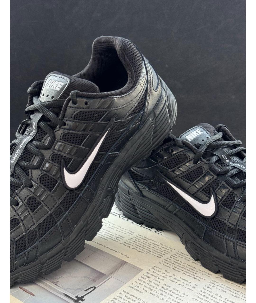 NIKE Черные текстильные низкие кроссовки / кеды, фото 5