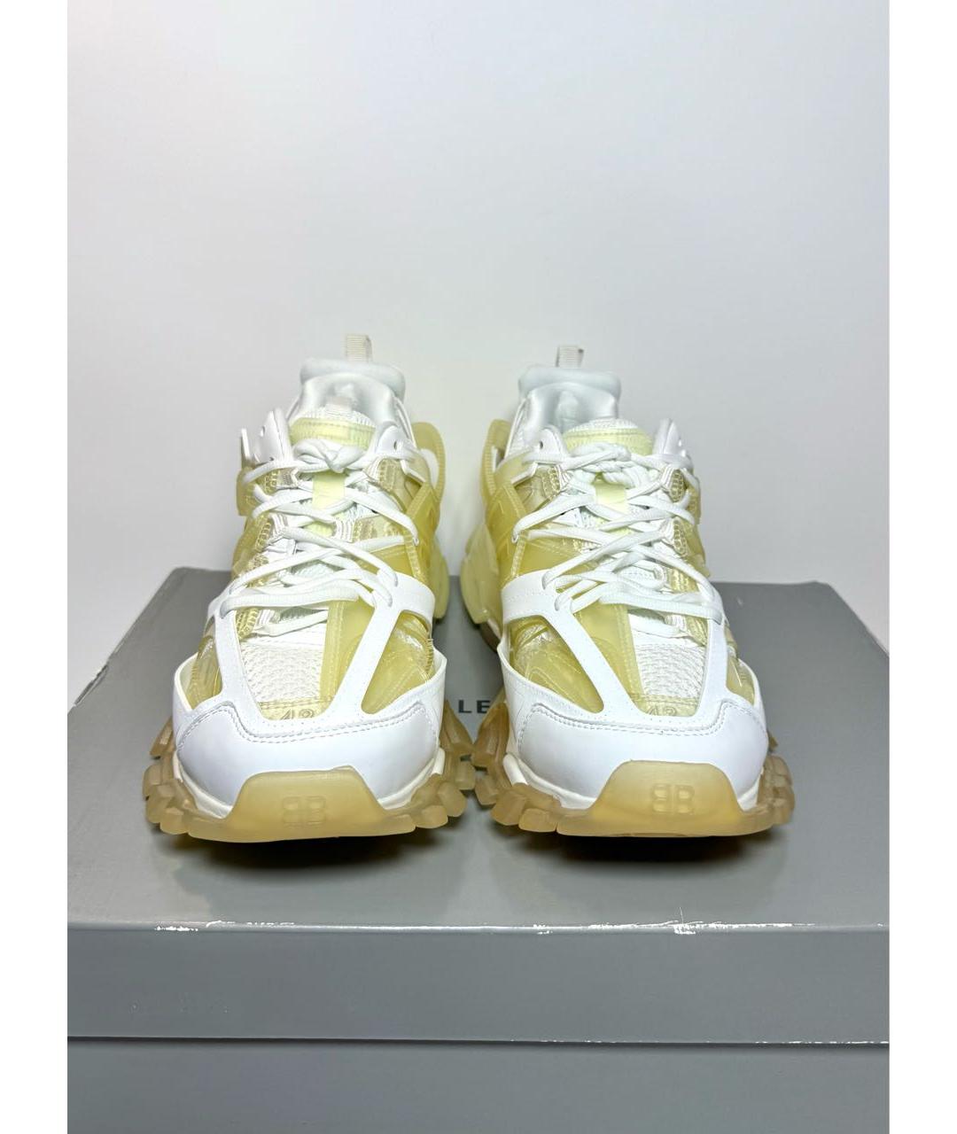 BALENCIAGA Белые кожаные низкие кроссовки / кеды, фото 2