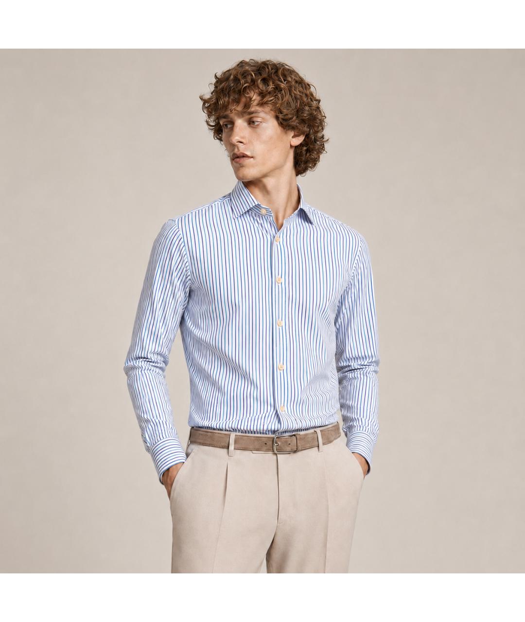 KITON Мульти хлопковая классическая рубашка, фото 8