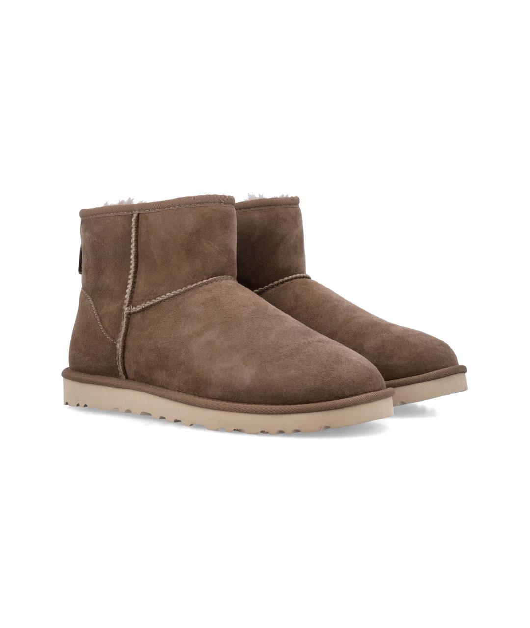 UGG AUSTRALIA Хаки кожаные высокие ботинки, фото 2