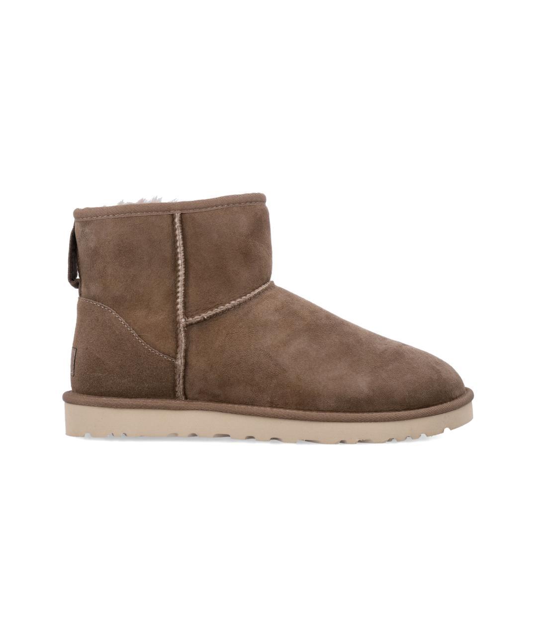 UGG AUSTRALIA Хаки кожаные высокие ботинки, фото 1