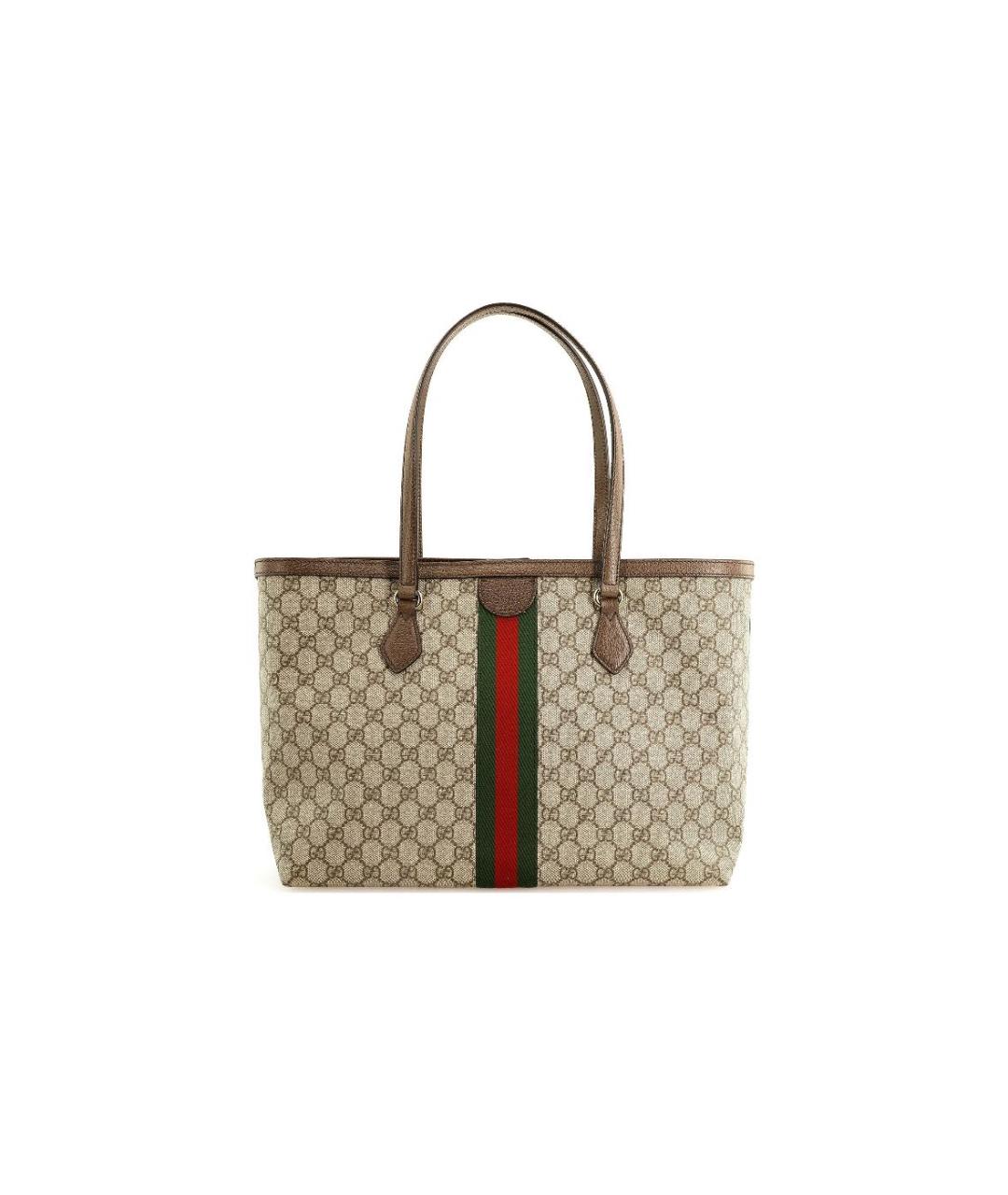 GUCCI Бежевая тканевая сумка тоут, фото 3