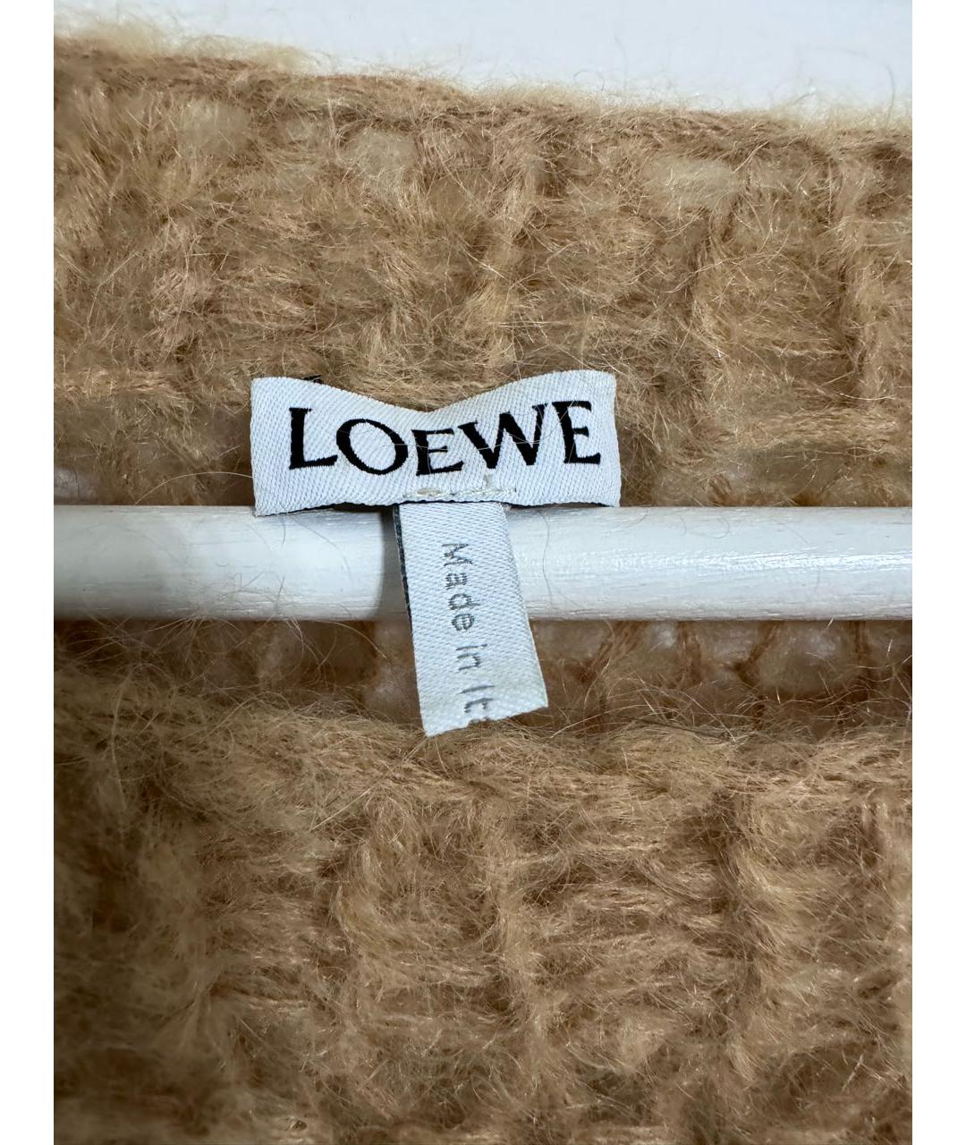 LOEWE Бежевый шерстяной джемпер / свитер, фото 4