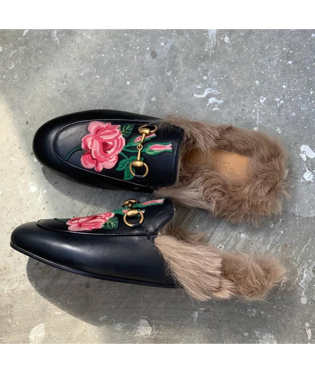 GUCCI Черные кожаные мюли, фото 8