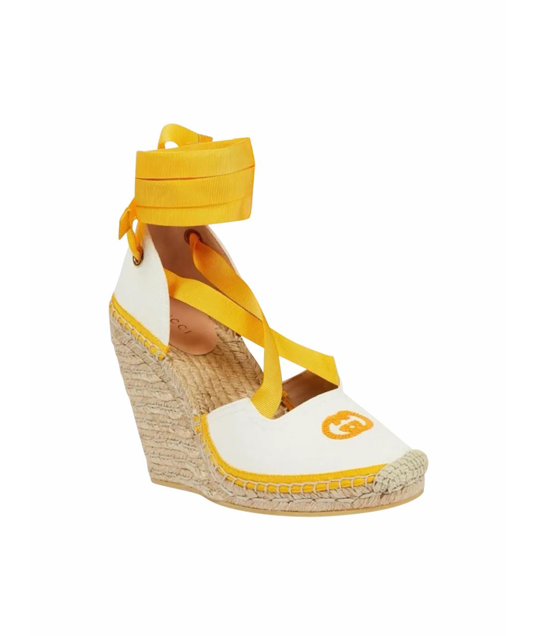 GUCCI Белые босоножки, фото 1