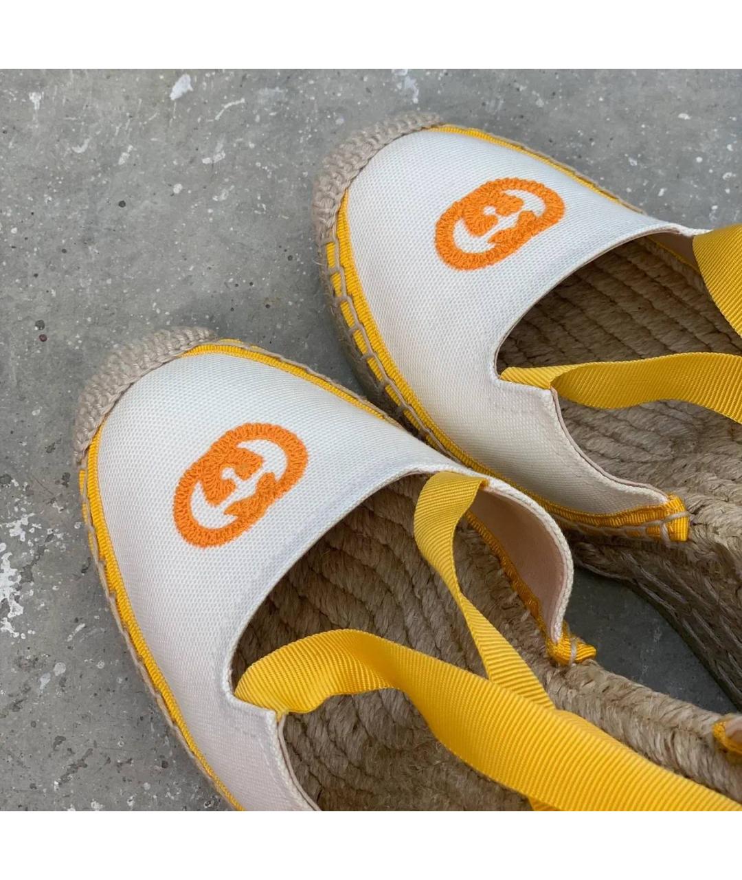 GUCCI Белые босоножки, фото 7