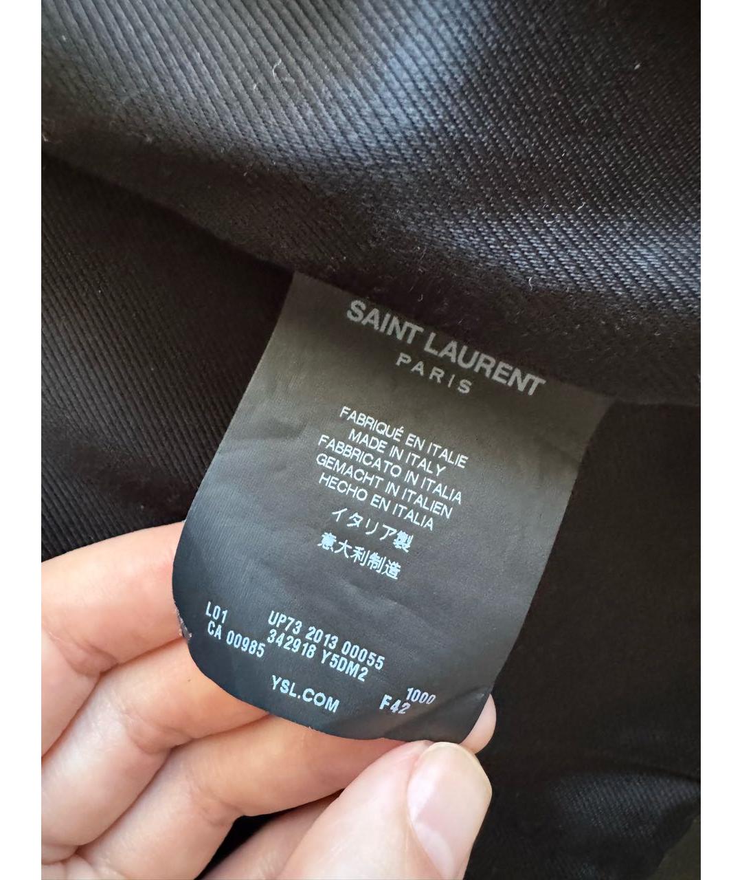 SAINT LAURENT Черная кожаная куртка, фото 7