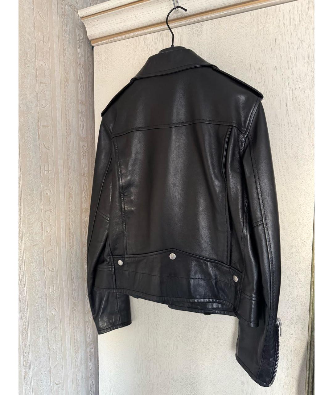 SAINT LAURENT Черная кожаная куртка, фото 3