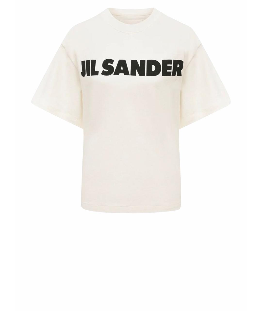 JIL SANDER Белая хлопковая футболка, фото 1