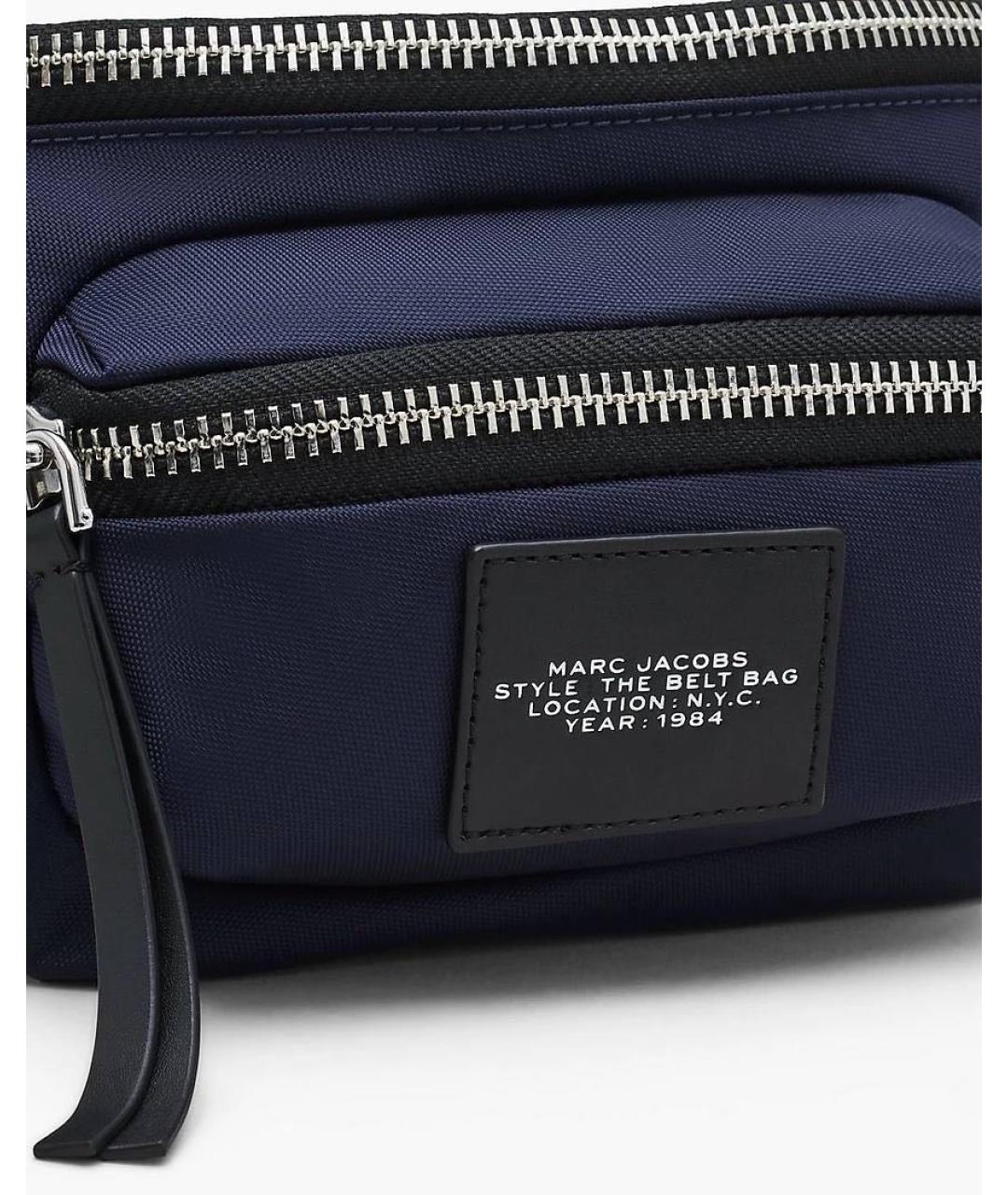 MARC JACOBS Темно-синяя тканевая поясная сумка, фото 5