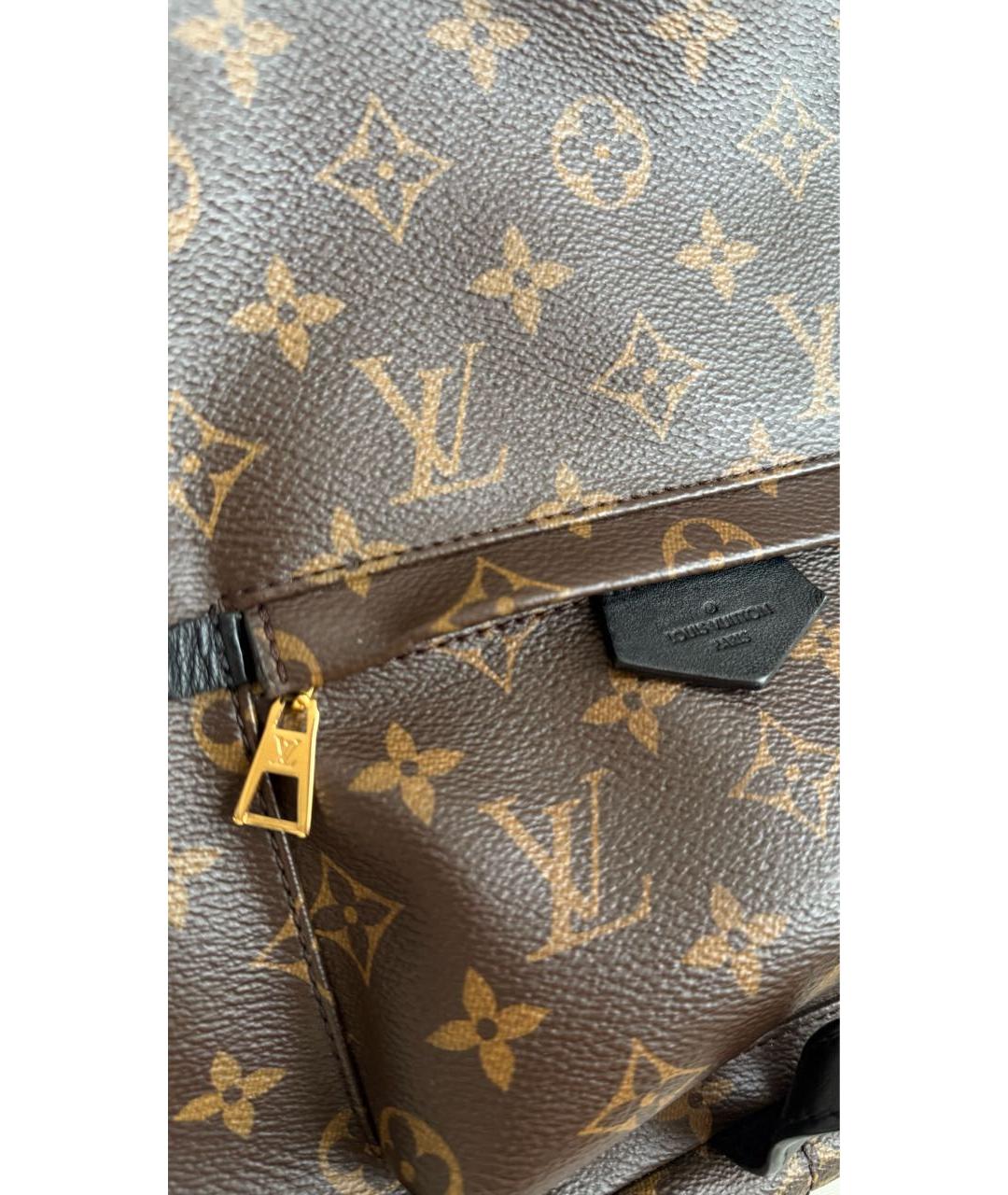 LOUIS VUITTON Коричневый кожаный рюкзак, фото 8