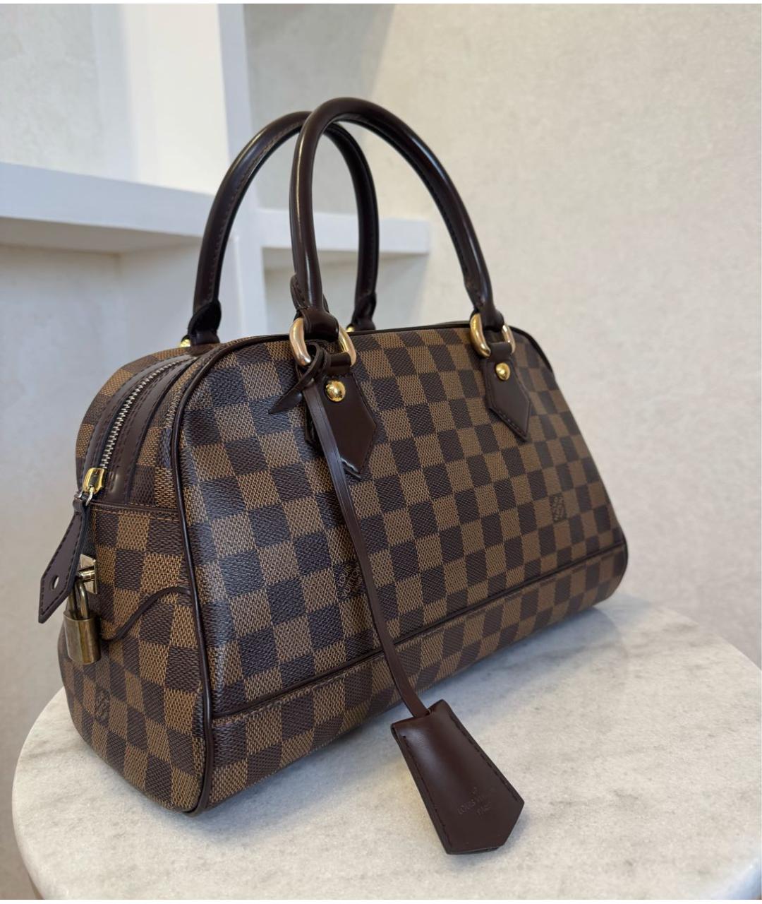 LOUIS VUITTON Коричневая сумка с короткими ручками, фото 3